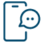 Phone with chat bubble icon.