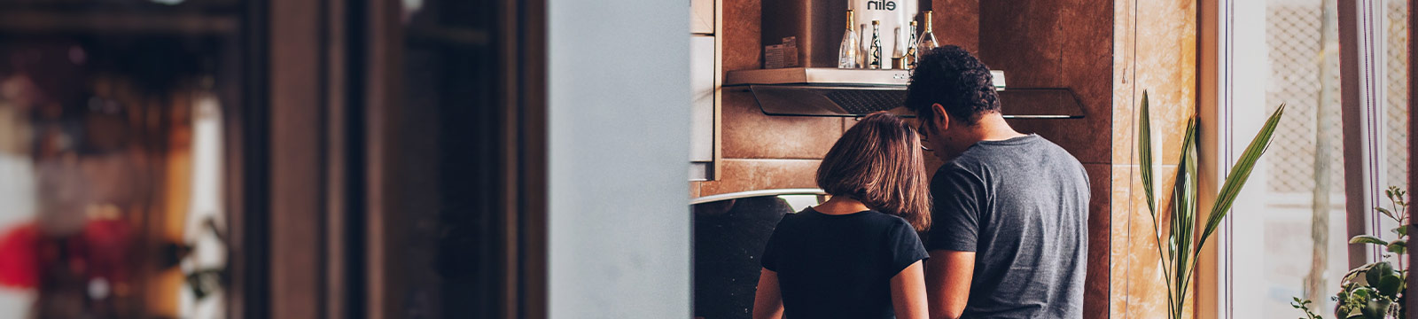 Couple in the kitchen.